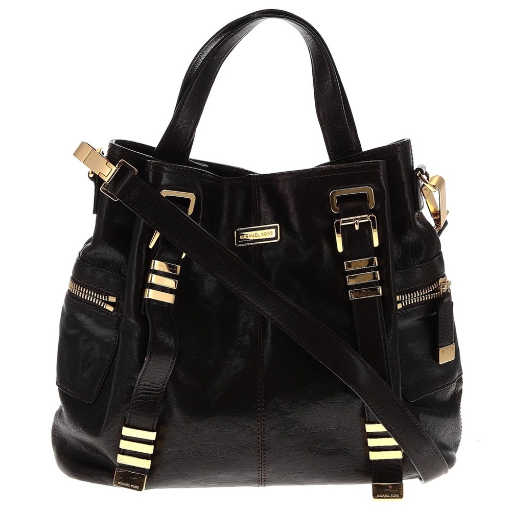 Pre-Loved Stunning Designer Michael Kors Collection Leather Satchel Purse Bag - Picture 1 of 9
